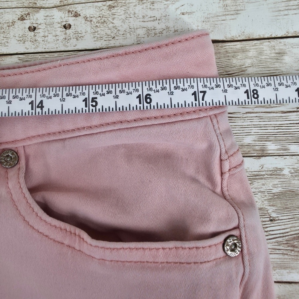 Cabi Style 230 Skinny Mid Rise Stretch Pink Jeans Womens 14 - Picture 3 of 8